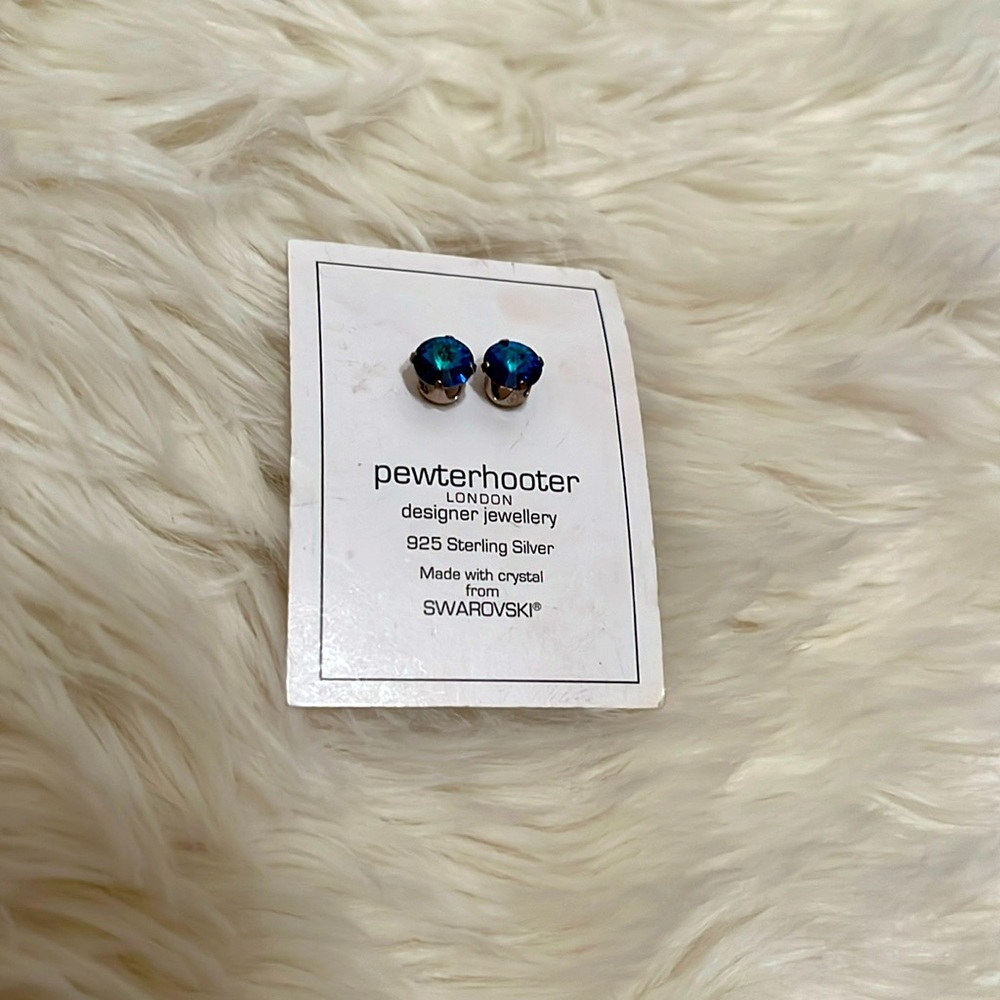 Blue Sapphire Swarovski Crystal Earrings